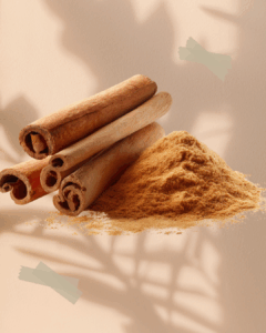 Organic Ceylon cinnamon sticks in a bowl, symbolizing natural support for healthy blood sugar and insulin balance.